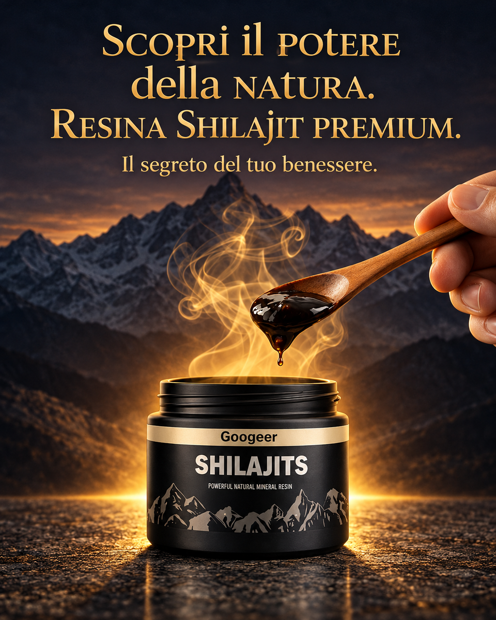 Shilajit puro al 100% 💎 Una fonte di energia vitale dall'Himalaya
