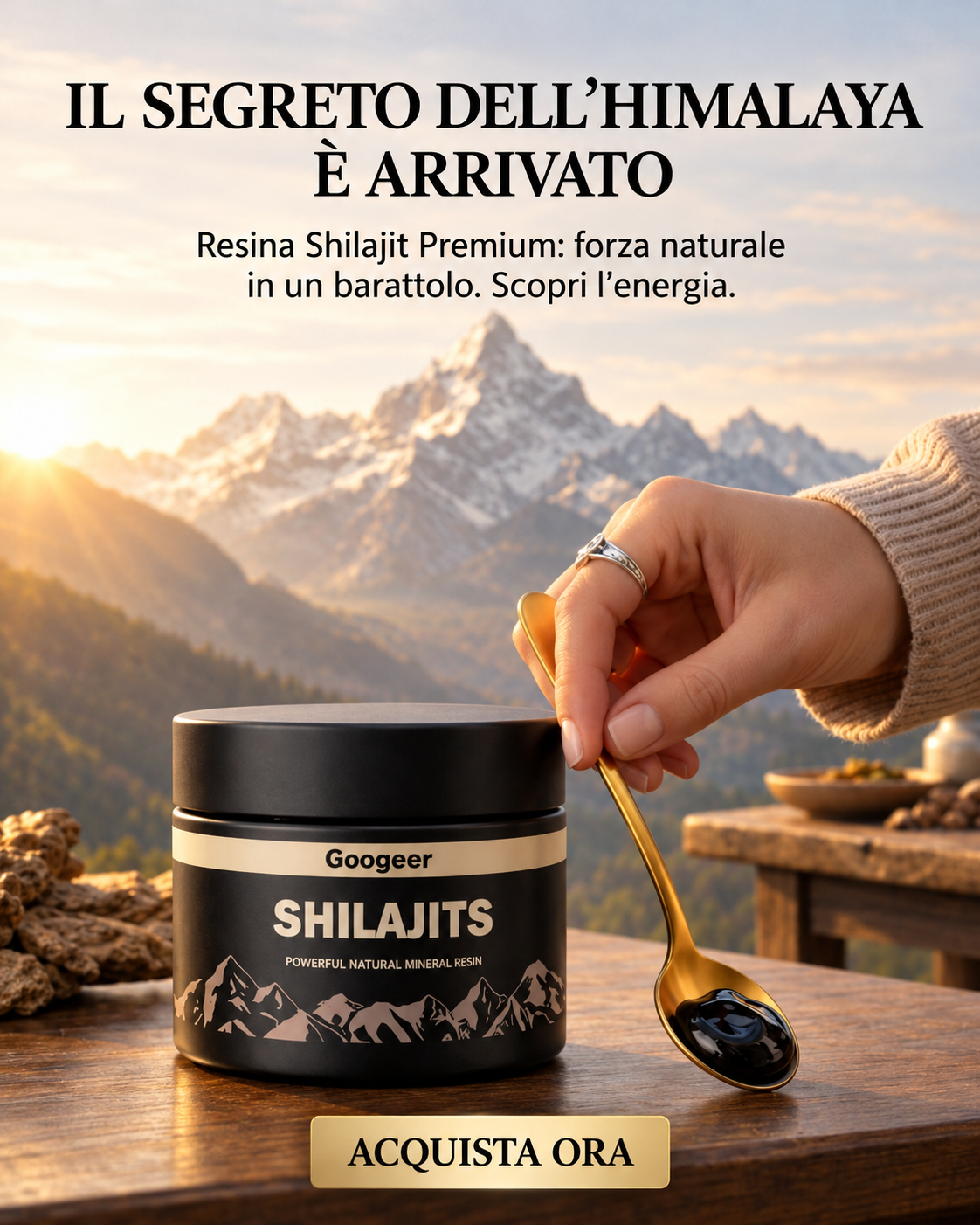 Shilajit puro al 100% 💎 Una fonte di energia vitale dall'Himalaya